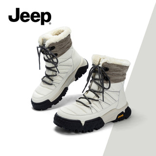Giày Bốt Tuyết JEEP Nữ Mùa Đông Cao Cấp Dày Lớp Lót Lông Cừu Chống Thấm Nước Chống Trơn Trượt Giày Cotton Ngoài Trời Chống Lạnh
