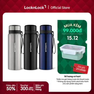 Bình Giữ Nhiệt Thép Không Gỉ có dây treo Lock&Lock Vacuum Bottle (800ml) LHC6180
