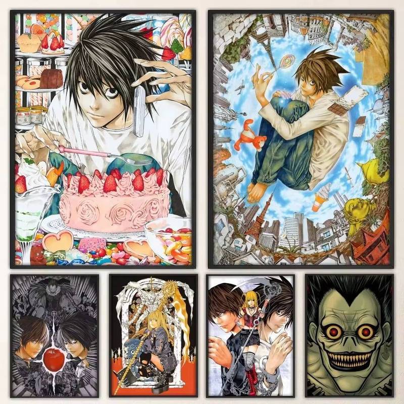 Hot Anime Death Note Poster Lạ Mắt Poster Dán Tường Cho Phòng Khách Thanh Tranh Trang Trí Cổ Điển
