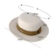 ESSENCEH Top Hat dành cho nữ, Mũ nỉ phẳng thanh lịch trang trọng, Có thể điều chỉnh Retro Vành rộng Mũ Fedoras Lễ hội đám cưới