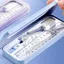 GAVESTO 8 Cái / bộ Thước La Bàn Bộ, Thước Thẳng Bằng Nhựa, Bộ Đa Chức Năng Vuông Tẩy Trong Suốt Dụng Cụ Vẽ Học Sinh