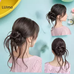 LUImo 1 Mới Tổng Hợp Tóc Bun Móng Vuốt Kẹp Tóc Xoăn Tự Nhiên Lông Tơ Nâu Phụ Kiện Tóc SBS