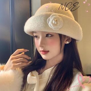 Mũ NCE Top và Camellia Casual, Phong cách Cá Tính từ Vải Len, Thích hợp Cho Cô Dâu