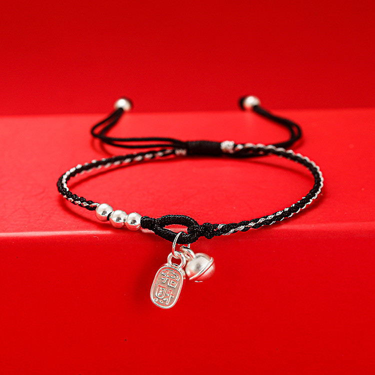 Vòng tay dây màu đỏ may mắn 999 Sterling