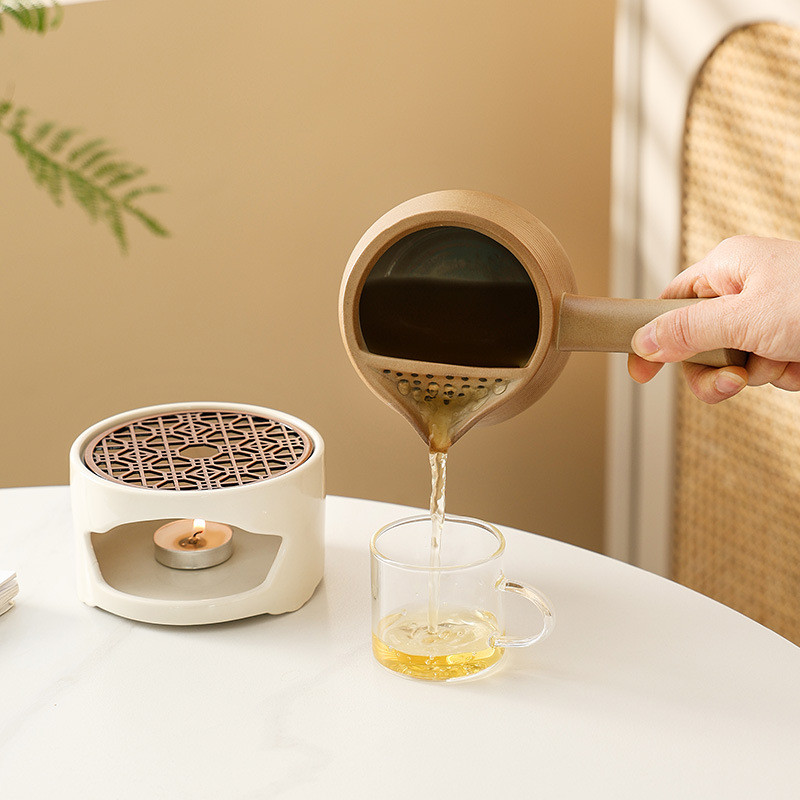Gốm thô Ấm Trà Đun sôi Nhật Bản Handmade Retro Ấm Trà Hộ Gia Đình Chăm Sóc Sức Khỏe Tay Cầm Nồi Xung Quanh Bếp Trà Luộc Trong Nhà EGCB