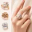 Nhẫn Mèo GAVESTO, Nhẫn Cho Chó Mini Tinh Tế, Dễ Thương Có Thể Điều Chỉnh Mờ Chải Động Vật Ngọt Ngào Trang Sức Bạn Gái