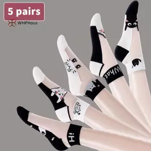 < WHPHous-t > 5 Đôi Thoáng Khí Hút Mồ Hôi Sos Chống Mòn Chống Mùi Mùa Hè Sos Dành Cho Nữ Trong Suốt Vô Hình Mỏng Sos Đẹp