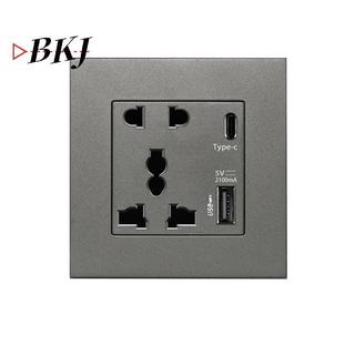 [KJ] Bộ nguồn 2100MA USB Soet Bảng điều khiển quốc tế 13A Giao diện tường loại C của Vương quốc Anh [Mới]