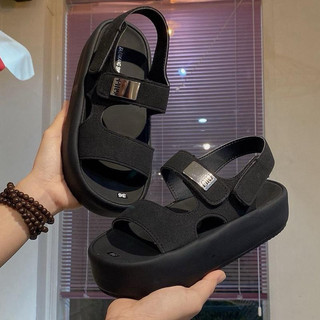 Sandal Nữ IGU đế cao 5cm và 2cm da mềm nhẹ chân hàng may sẵn quai ngang có khoen gương xinh xắn dễ phối đồ