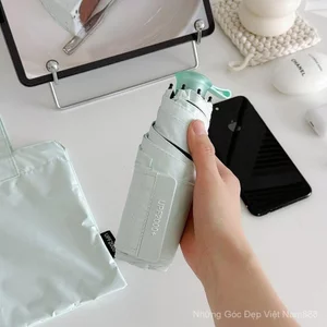 Giảm 50% Tay Cầm Có Thể Thu Vào Ô Gấp Chống Nắng Mưa Hoặc Mưa Chống Nắng Chống Tia UV upf2000 Tấm Che Nắng Nữ Ô