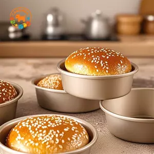 CANAMEK Non Sti Khuôn Bánh Mì Mini Thép Carbon Hamburger Chảo Cho Lò Nướng Nướng Sử Dụng Tại Nhà Cho Thức Ăn Nhanh Người Yêu Dụng Cụ Nấu Ăn CSF