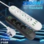 STABFOAM Dải nguồn STABFOAM, Sạc nhanh 2.1A 3 cổng USB Ổ cắm EU, Dây nối dài 2m bền bỉ 2500W Ổ cắm AC tiêu chuẩn Châu Âu Sạc thiết bị hàng ngày nhiều bất ngờ