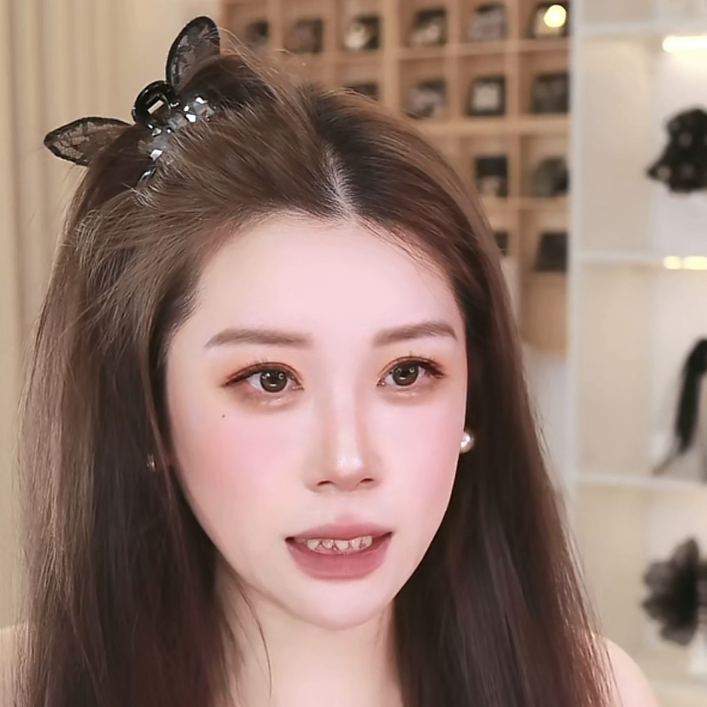 Mới Ren Thỏ Tai Nơ Tóc Nhỏ Vuốt Kẹp Tóc Công Chúa Kẹp Tóc Cho Nổ Bên