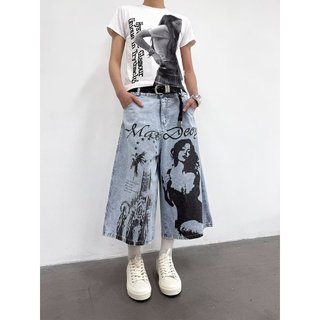 GKSSS Quần short denim nam thương hiệu thời trang đường phố Mỹ chất lượng cao unisex phong cách Nhật Bản