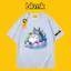 Hàng sẵn có Vintage Series BKMK Màu Bong Bóng Totoro In Hình Dễ Thương Mềm Cao Cấp Cổ Tròn Áo Thun Unisex Bán Chạy