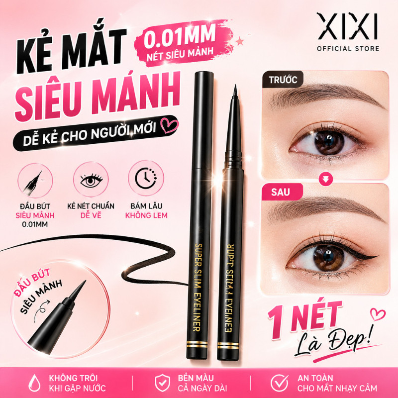 Bút kẻ mắt dạng gel chất mousse XIXI dễ kẻ, không lem, nhiều màu lựa chọn, chống nước và mồ hôi.D217
