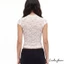 Áo thun nữ cổ chữ V có lỗ khóa mùa hè ngắn tay hợp thời trang Slim Fit Áo thun ren