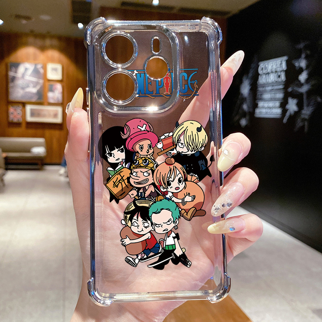Tương thích với Xiaomi Redmi Note 14 13 Pro 5G 4G 12 13C 14C Vỏ mạ trong suốt One Piece Vỏ chống rơi