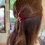 Kudosation 1 Vintage Thanh Lịch Màu Đỏ Floed Hoa Hồng sel Kẹp Tóc Thời Trang Đuôi Ngựa Móng Vuốt Cua Kẹp Cho Bé Gái Nữ Tinh Tế Phụ Kiện Tóc Đẹp