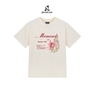 Áo BabyTee- HOA & NGỌC TRAI - Premium Cotton Sợi Đôi 250gsm - 2 Chiều Cổ Tròn
