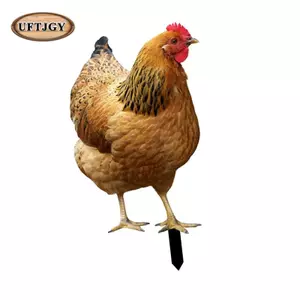 Hen Garden Cọc Trang Trí Sân Ký Động Vật Trang Trí Gà Đất Chèn Sân Nghệ Thuật Cho Trang Trại Sân Sân Ngoài Trời Đường Đi
