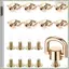 Đồng thau D Ring Studs 8 CÁI cho ví, cho đinh tán Ví Dây đeo phần cứng có dụng cụ đục lỗ-cho dây đeo túi xách bằng da DIY