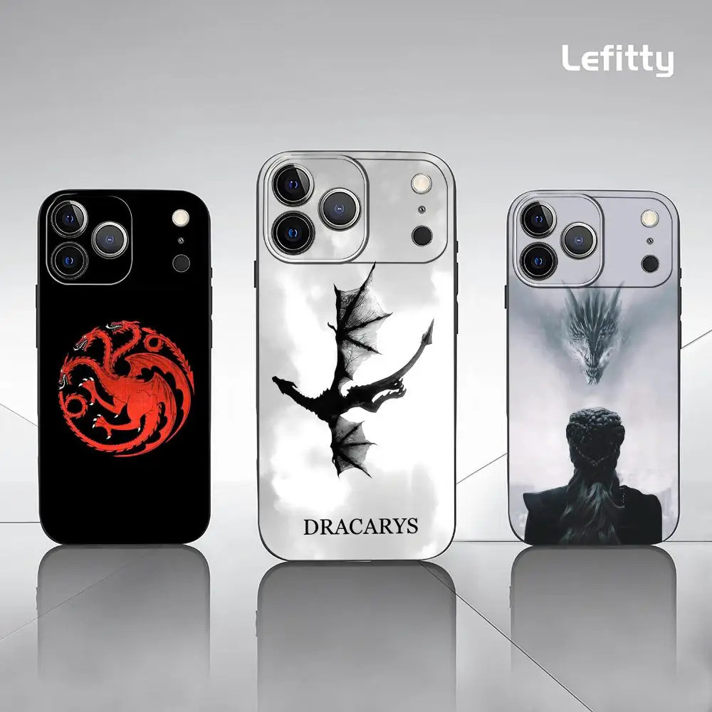 TP-1 TV g-Game of t-Thrones Ốp Lưng Điện Thoại IPhone 17 16 15 14 13 12 11 Pro Max Plus Mini Đen Mờ Vỏ Mềm Funda