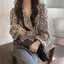 Phong cách Hàn Quốc giảm tuổi phong cách phương Tây sang trọng phiên bản ngày lễ ngắn có ren Áo sơ mi voan nữ