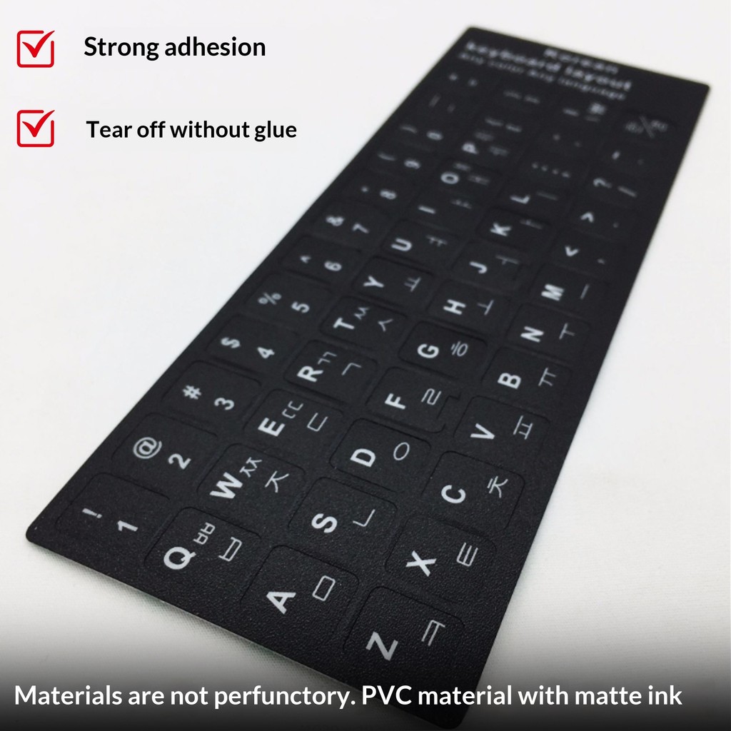 Miếng Dán Sticker Bàn Phím Đa Ngôn Ngữ Phiên Bản Màu Sắc Nhám Mờ Chống Nước | KTAP - World of decals