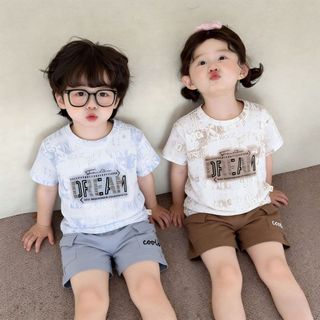 (1-18Yrs) Bộ áo thun & quần short họa tiết mùa hè dành cho trẻ em thường ngày in hình bé trai bé gái Thời trang trẻ mới biết đi 2 món