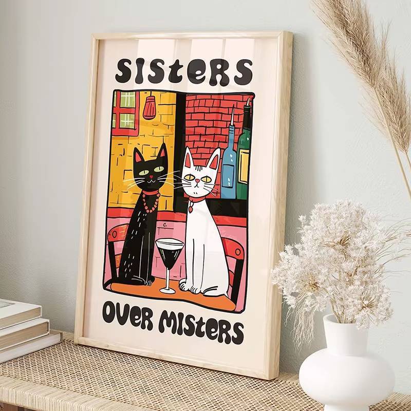 Retro Bếp Canvas Poster Mèo Đầu Bếp Nghệ Thuật In Món Ăn Nghệ Thuật Treo Tường Hình Ảnh Cho Phòng Ngủ Nhà Bếp Trang Trí Nhà Cửa Quà Tặng Ý Tưởng
