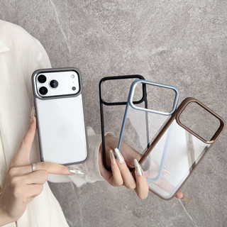 Ốp điện thoại khung ống kính phần cứng cạnh mềm cho iPhone 17 16 15 14 Pro Max 17 Air Plus Vỏ chống sốc