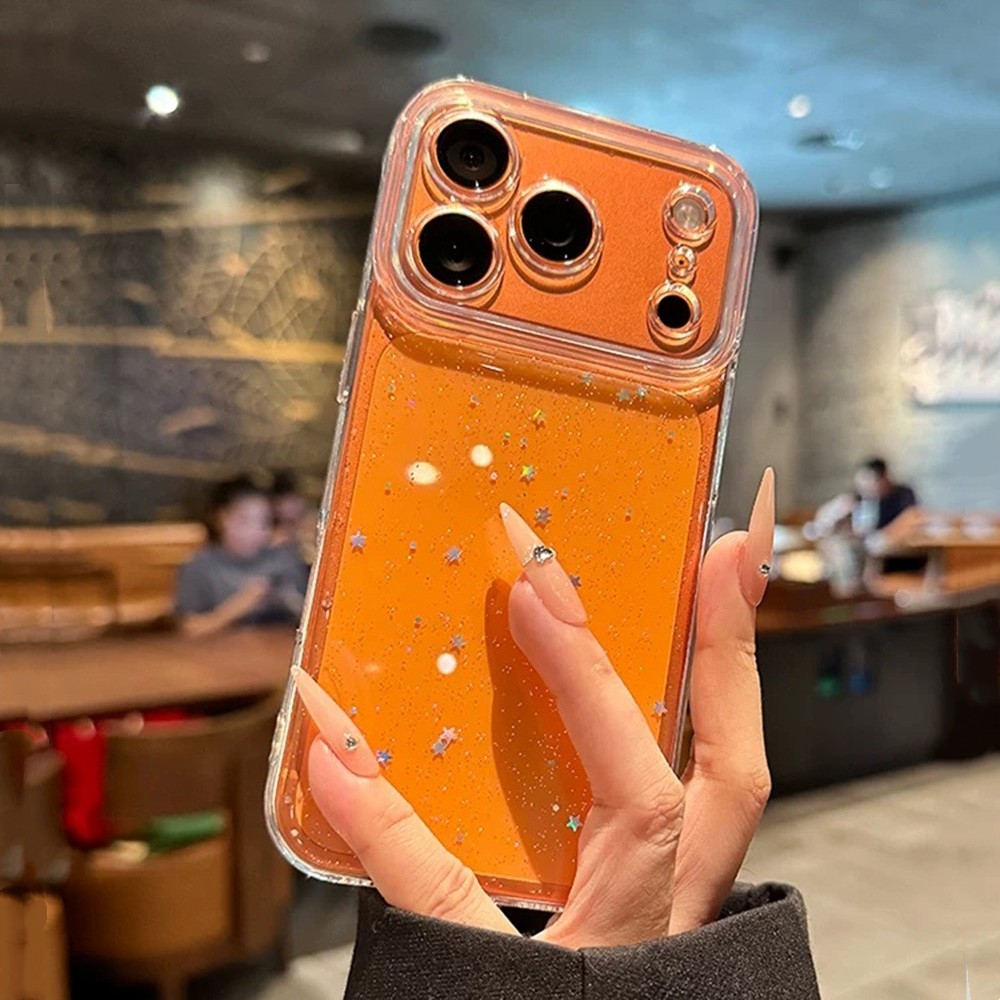 Ốp Điện Thoại Nhựa Ngôi Sao Nhiều Màu Sắc Cho iPhone 17 Pro Max 17 Air 16 Plus 15 14 13 12 11 Vỏ Bảo Vệ Chống Sốc