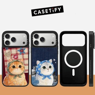 Khăn trùm đầu hoa từ tính Gương mèo Vỏ điện thoại cứng cho iPhone 17 Pro Max 17 Air 16 Plus 15 14 13 12 11 Vỏ chống sốc