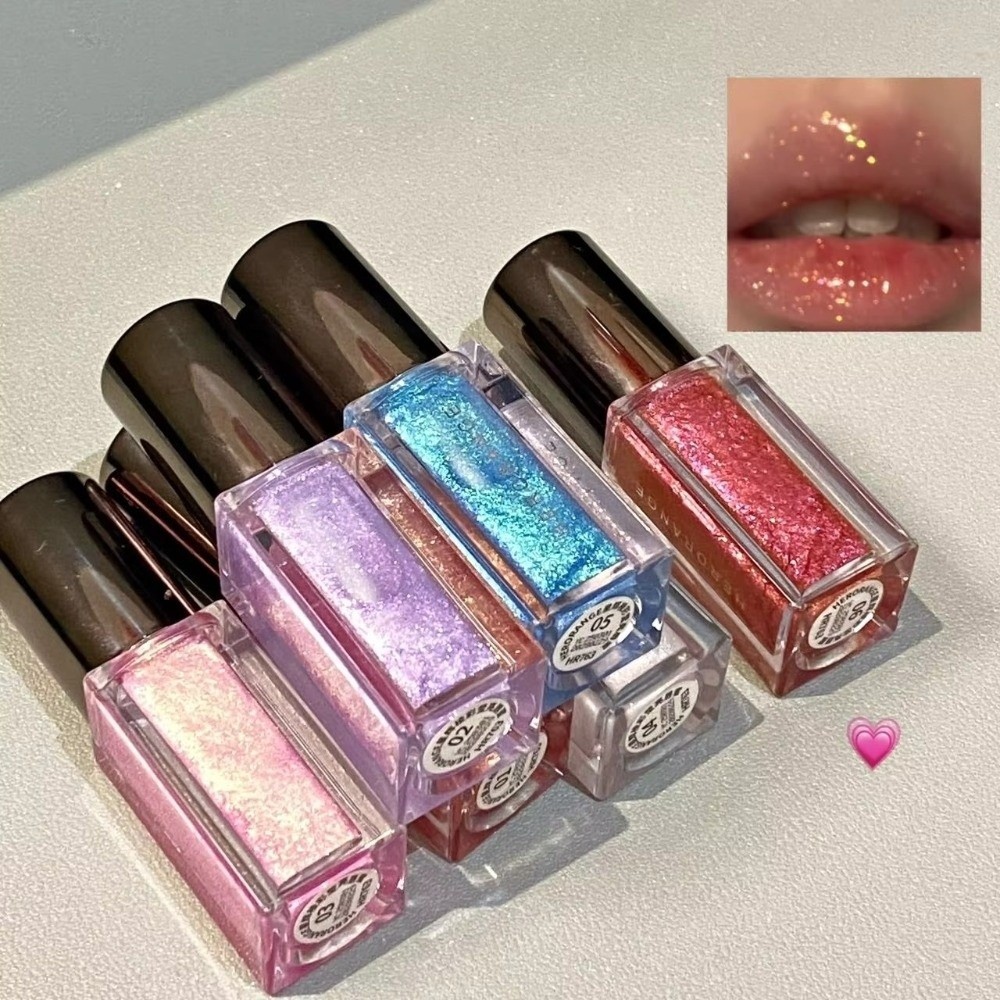 Son bóng YOKEY, Son dưỡng ẩm lâu trôi Lip Glaze, Dầu môi không dính nước lấp lánh dành cho nữ