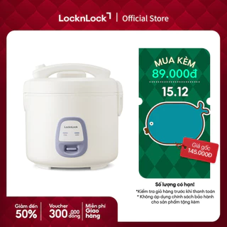 Nồi cơm điện Locknlock Electric rice cooker EJR462IVY công suất 700W dung tích1.8L - Màu ngà
