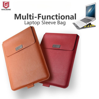 WOLDONE ĐIỆN THOẠI 4 trong 1 Bộ Túi Đứng Laptop 13 14 15 16 inch Túi Da Tay Nam Châm Vỏ Chống Thấm Nước Có Chức Năng Giá Đỡ Laptop notebook matebook