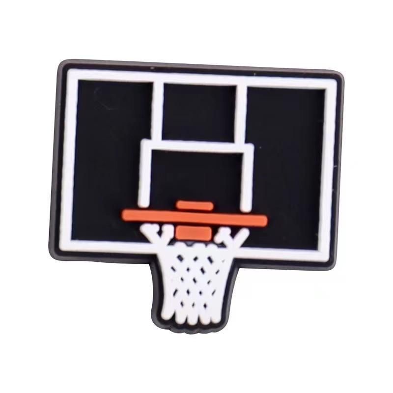 Charm gắn dép cross Bóng Rổ, Nút gắn sticker trang trí hoạt hình nhựa PVC CROSS TREND