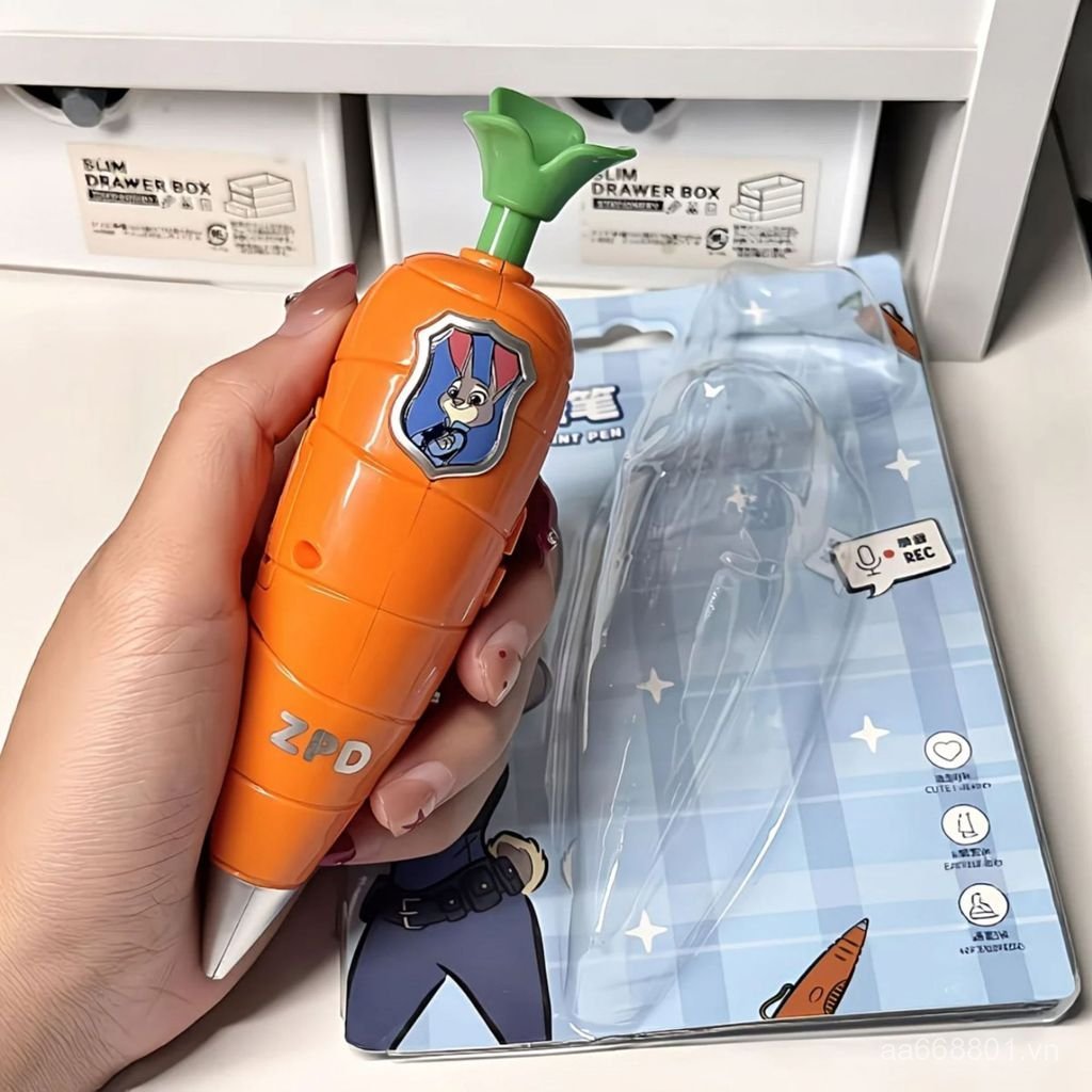 Động Vật Điên Chengtong Cà Rốt Ghi Âm Hoạt Hình Junitik Nhỏ Ghi Âm Hoạt Hình Bút Bi Văn Phòng Phẩm Z2BH