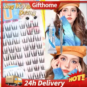 🚚【giao Hàng 24h】Lông Mi Giả Nữ Lông Mi Giả Phong Cách Cụm Mắt Mèo Tự Nhiên 10 Hàng Tự Vẽ