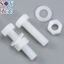 Chất liệu Nylon trắng Bộ đai ốc vít lục giác lớn bằng nhựa lục giác Bolt M3M4M5M6M8M10