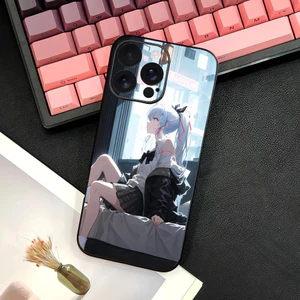 Ốp Điện Thoại Trò Chơi TP-2 Kamisato A-Ayaka Cho IPhone 17 16 15 14 13 12 11 Pro Max Plus Mini Đen Mờ Vỏ Mềm Funda