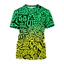 Neon Xanh Trừu Tượng Doodle Áo Thun Dòng Nghệ Thuật Cổ Tròn Tay Ngắn Thường Ngày Hợp Thời Trang Dạo Phố Tee