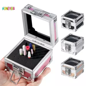 < Honeyba > 25 Khe Cắm Móng Tay Nghệ Thuật Đầu Mài Bit Giá Đỡ Hiển Thị Hộp Bảo Quản Mũi Khoan Móng Tay Giá Đỡ Hộp Đựng Đứng Hiển Thị Ra Đẹp