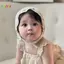 < Honeyba > Hoa Thêu Lưới Vải Ren Hoa Rỗng Mũ Công Chúa Mũ Bé Sơ Sinh Mũ Sinh Nhật Đạo Cụ Chụp Ảnh Đẹp
