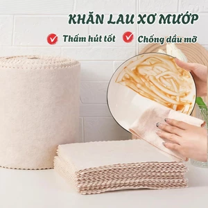 Set 10 Khăn Lau Xơ Mướp Tự Nhiên Thấm Hút Dầu Tốt,Khăn Lau Chén Dĩa Chống Dầu Mỡ, Tái Sử Dụng Vệ Sinh Nồi Chảo - FE123
