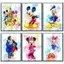 Disney Màu Nước Mickey Và Vịt Donald Poster Không Khung Tranh Canvas Bắc Âu Trang Trí Phòng Trẻ Em
