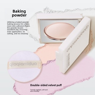 QIAQIAMIDUO Powder Thiết lập bột nướng siêu nhẹ Kiểm soát dầu Trang điểm lâu trôi Làm sáng trang điểm và bột kiểm soát dầu