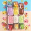 DARON Mô Phỏng Bánh Mì Bóp Đồ Chơi, Hộp Dính Hình Bánh Mì Mềm Bánh Squishy Đồ Chơi, Fidget Chậm Làm Bánh Handmade Nhào Pinching Bánh Giải Nén Đồ Chơi Bàn Văn Phòng Đồ Chơi