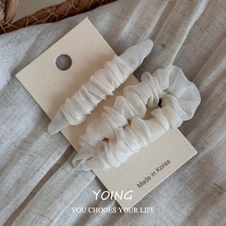 Yoing / Pháp Thanh Lịch Cloud Puff Kẹp Tóc Lưới Xếp Ly Kẹp Mũ Đội Đầu Mỏ Vịt Kẹp